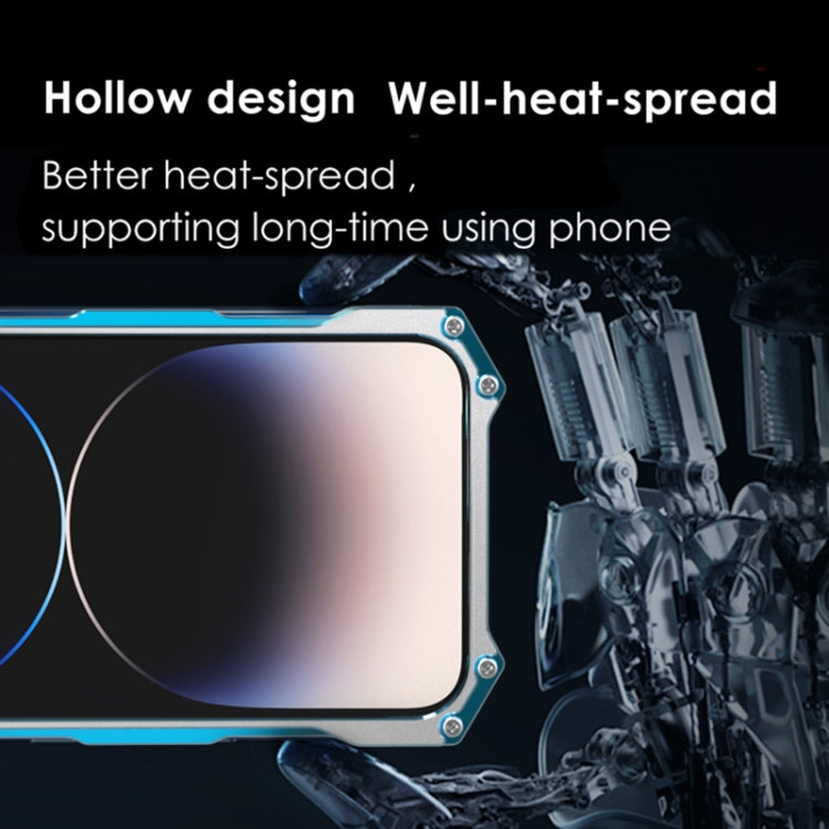 For iPhone 14 Plus R-JUST RJ17 Shockproof Armor Metal Phone Case(Blue) - HoMEdemic™ 