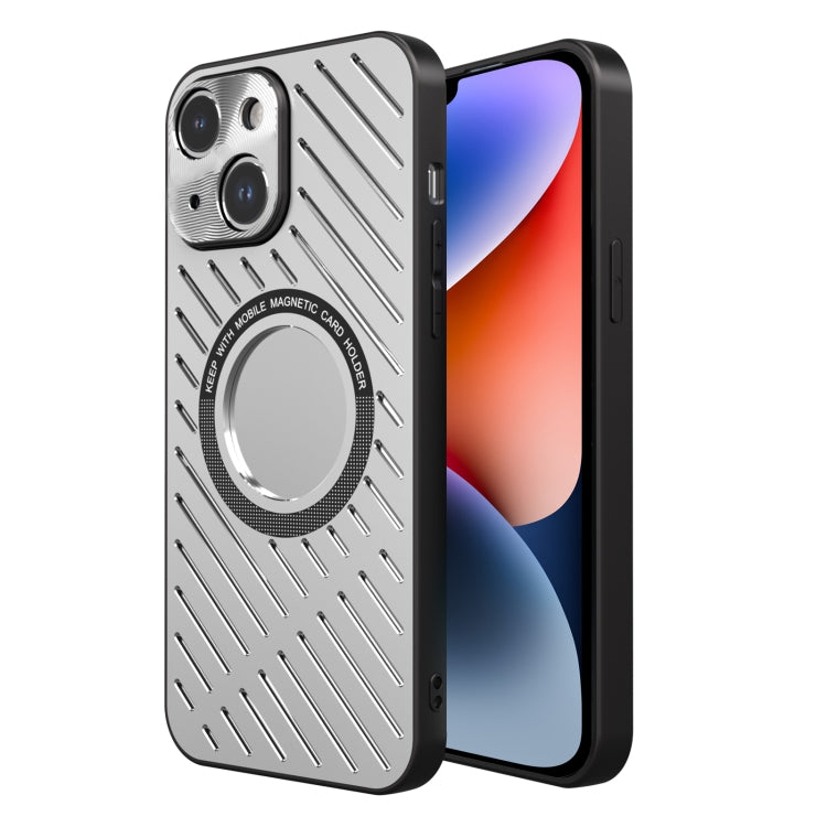 For iPhone 14 Plus R-JUST RJ57 CD Pattern MagSafe Cooling Phone Case(Silver) - HoMEdemic™ 