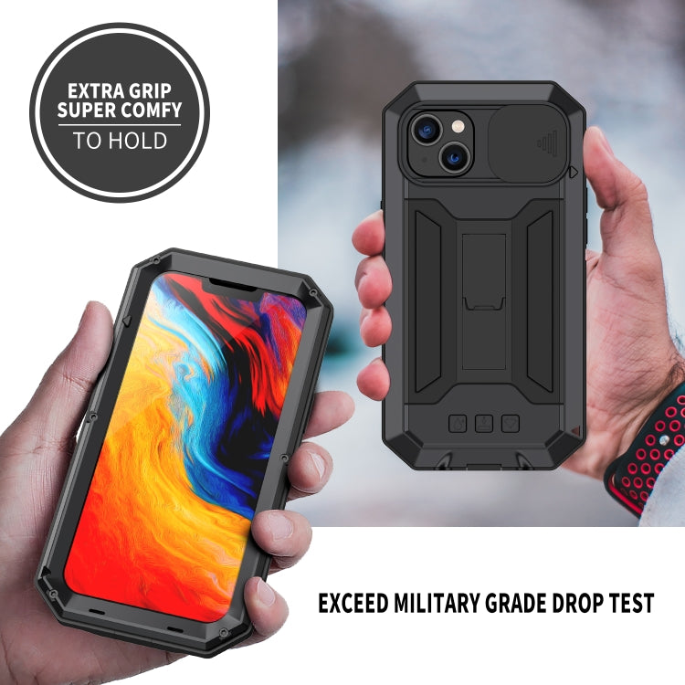 For iPhone 14 Plus R-JUST Shockproof Life Waterproof Dust-proof Case (Black) - HoMEdemic™ 