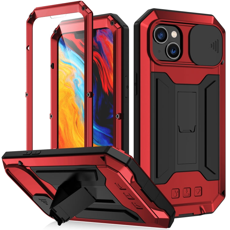 For iPhone 14 Plus R-JUST Shockproof Life Waterproof Dust-proof Case (Red) - HoMEdemic™ 