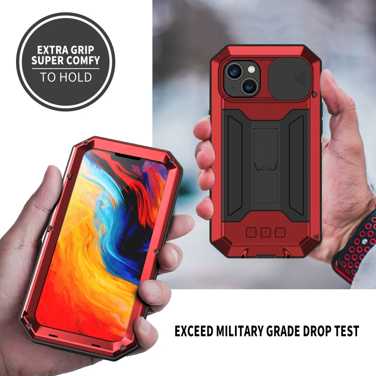 For iPhone 14 Plus R-JUST Shockproof Life Waterproof Dust-proof Case (Red) - HoMEdemic™ 