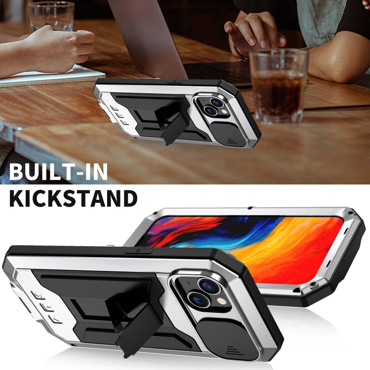 For iPhone 14 Plus R-JUST Shockproof Life Waterproof Dust-proof Case (Silver) - HoMEdemic™ 