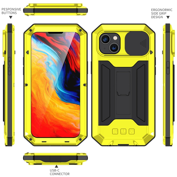 For iPhone 14 Plus R-JUST Shockproof Life Waterproof Dust-proof Case (Yellow) - HoMEdemic™ 