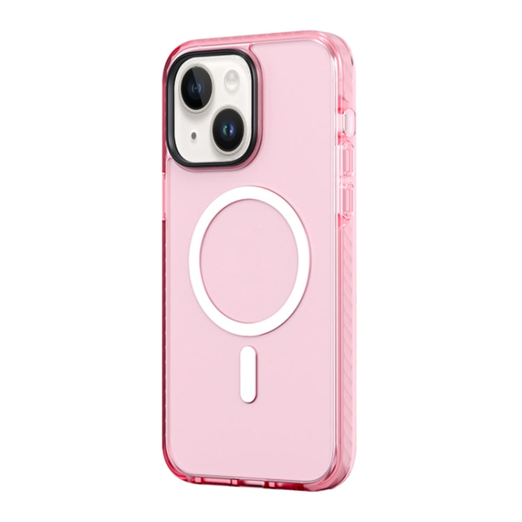 For iPhone 14 Plus ROCK Double-layer Armor Shield MagSafe Magnetic Phone Case (Pink) - HoMEdemic™ 