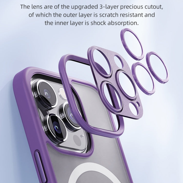 For iPhone 14 Plus ROCK Guard Skin-feel MagSafe Phone Case (Purple) - HoMEdemic™ 