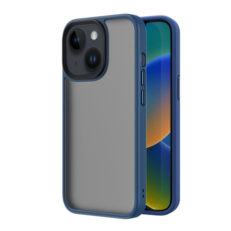 For iPhone 14 Plus ROCK Guard Skin-feel Phone Case(Blue) - HoMEdemic™ 