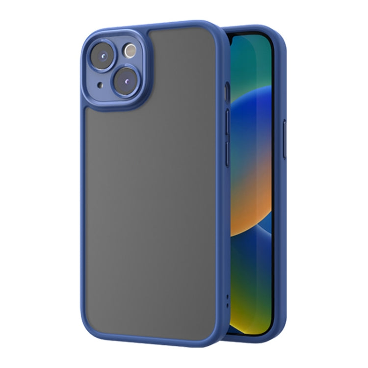 For iPhone 14 Plus ROCK Guard Skin-feel Phone Case (Blue) - HoMEdemic™ 