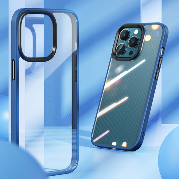 For iPhone 14 Plus ROCK Guard Transparent Phone Case (Blue) - HoMEdemic™ 