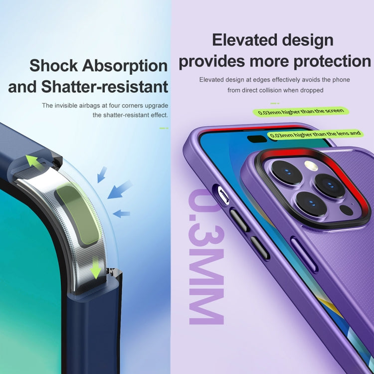 For iPhone 14 Plus ROCK Guard Transparent Phone Case (Blue) - HoMEdemic™ 