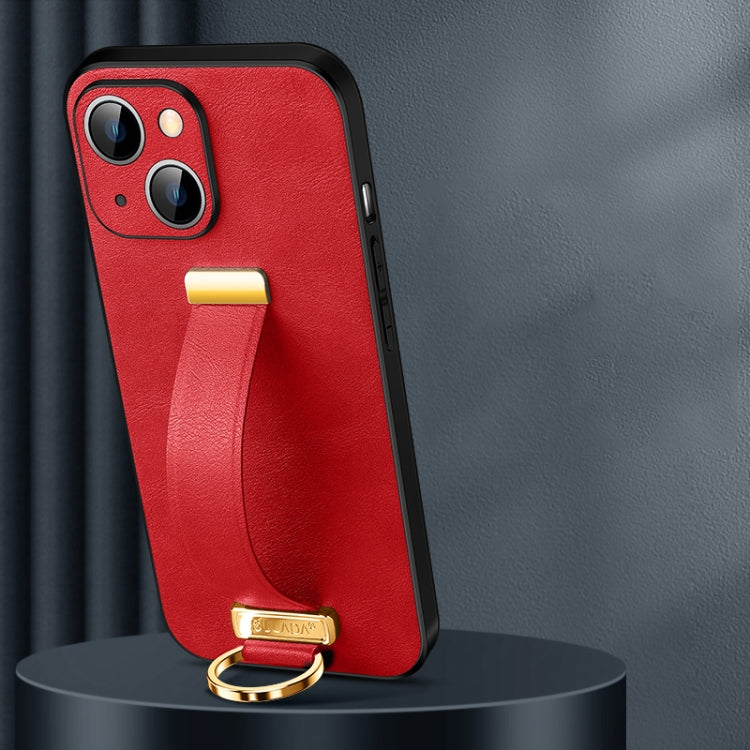 For iPhone 14 Plus SULADA Cool Series PC + Leather Texture Skin Feel Phone Case(Red) - HoMEdemic™ 