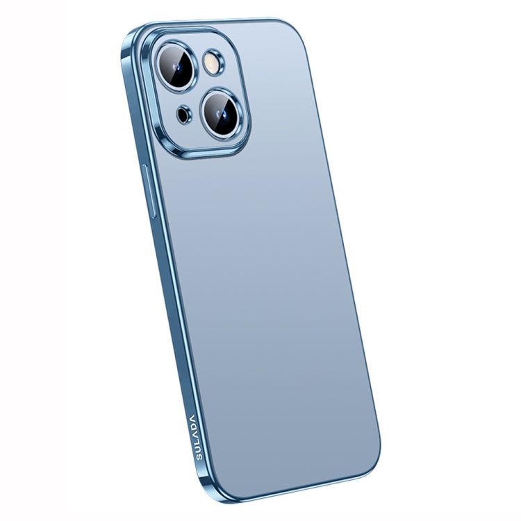 For iPhone 14 Plus SULADA Electroplating Frosted All-inclusive TPU Phone Case(Sierra Blue) - HoMEdemic™ 