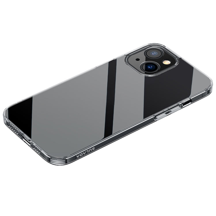 For iPhone 14 Plus SULADA Frosted Series Shockproof Transparent TPU Phone Case(Black) - HoMEdemic™ 