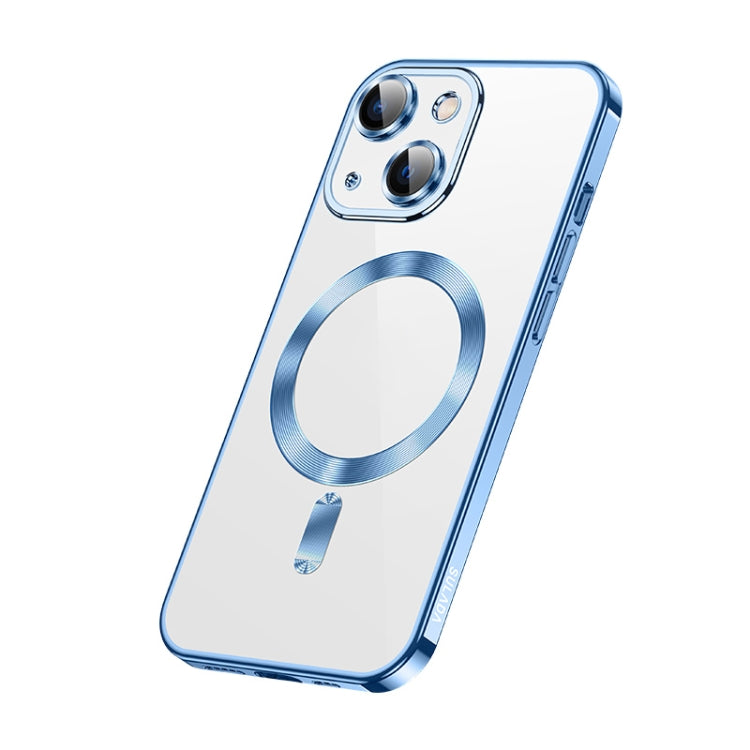 For iPhone 14 Plus SULADA Plating TPU Shockproof Phone Soft Case(Blue) - HoMEdemic™ 