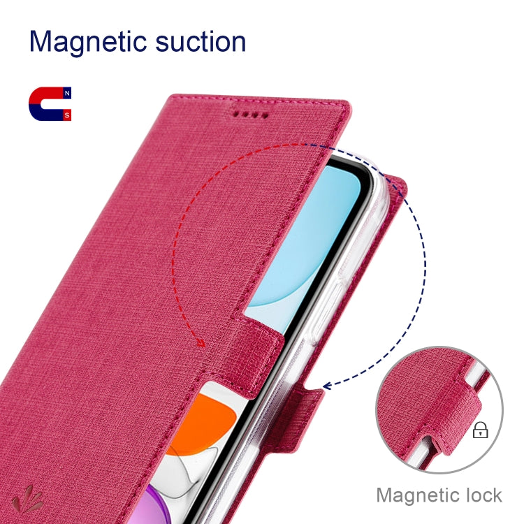 For iPhone 14 Plus ViLi K Series Dual-side Buckle Magsafe Leather Phone Case(Rose Red) - HoMEdemic™ 