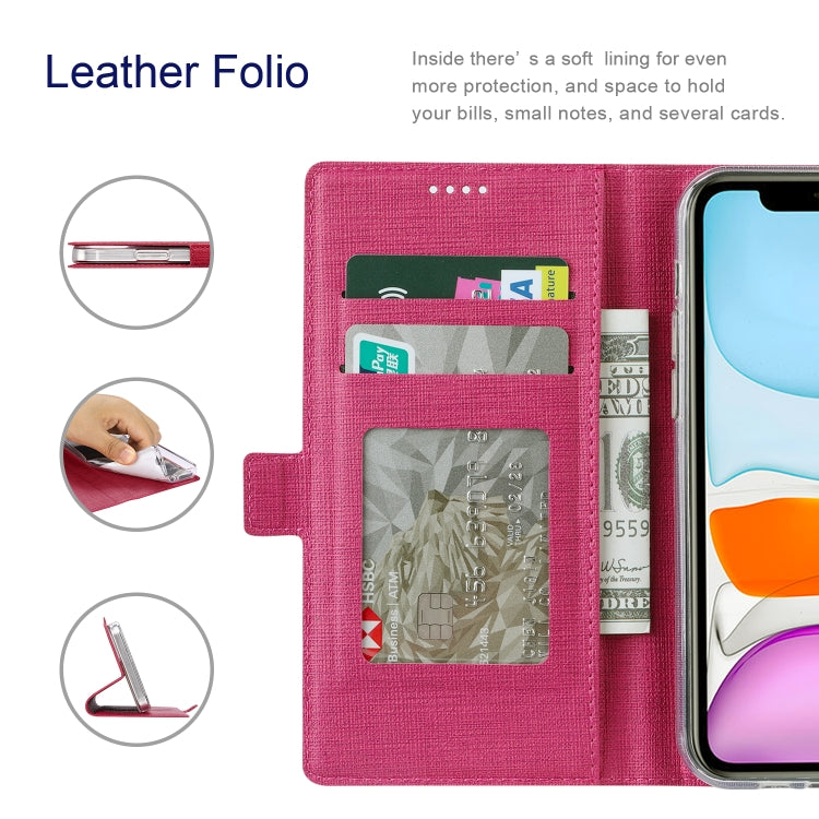 For iPhone 14 Plus ViLi K Series Dual-side Buckle Magsafe Leather Phone Case(Rose Red) - HoMEdemic™ 