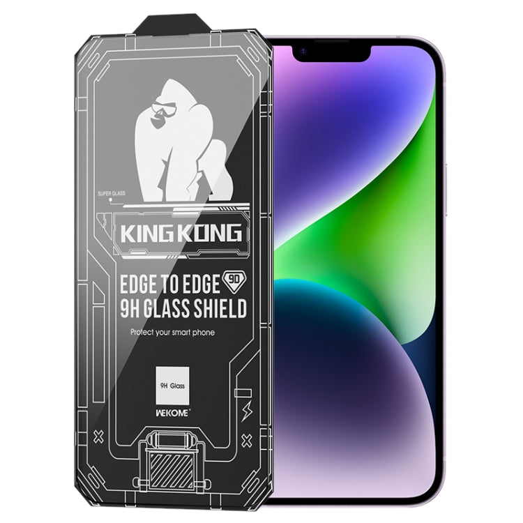 For iPhone 14 Plus WK WTP-066 King Kong Vacha 9D Curved HD Tempered Glass Film(Black) - HoMEdemic™ 