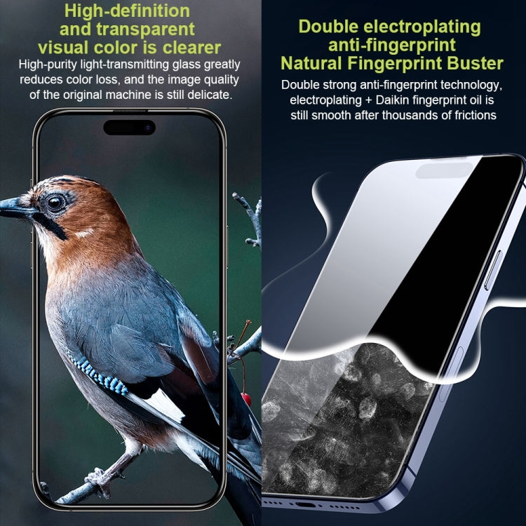 For iPhone 14 Plus WK WTP-067 King Kong Vacha 9D Curved Privacy Tempered Glass Film(Black) - HoMEdemic™ 