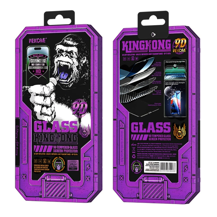 For iPhone 14 Plus WK WTP-068 King Kong Vacha Corning 9D Curved HD Tempered Glass Film(Black) - HoMEdemic™ 