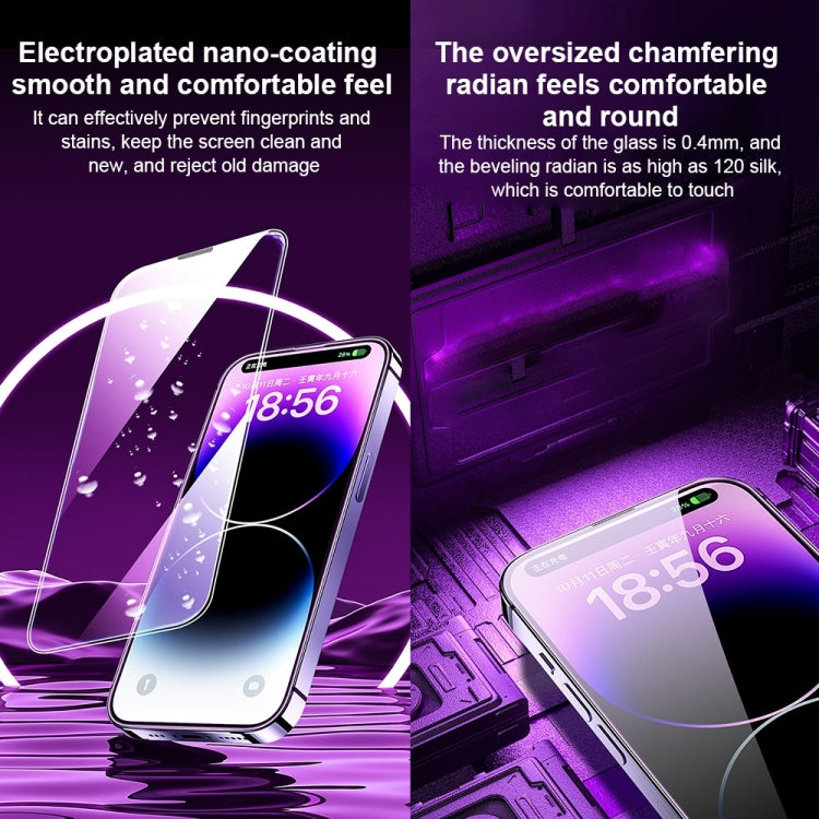 For iPhone 14 Plus WK WTP-068 King Kong Vacha Corning 9D Curved HD Tempered Glass Film(Black) - HoMEdemic™ 