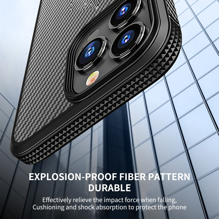 For iPhone 14 Plus iPAKY Carbon Fiber Texture Shockproof PC + TPU Protective Phone Case (Blue) - HoMEdemic™ 