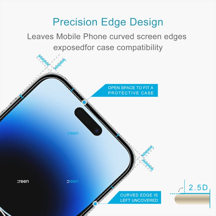 For iPhone 14 Pro 0.26mm 9H 2.5D High Aluminum Tempered Glass Film - HoMEdemic™ 