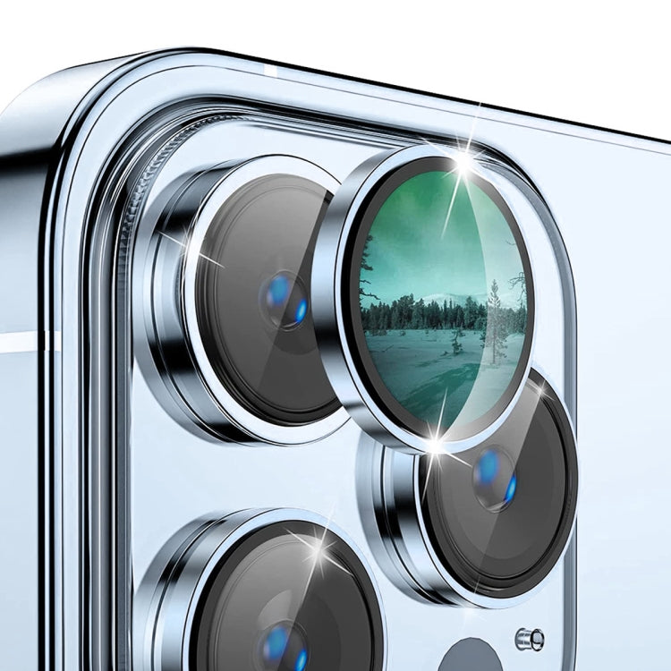 For iPhone 14 Pro / 14 Pro Max ENKAY AR Anti-reflection Camera Lens Glass Full Film(Sierra Blue) - HoMEdemic™ 