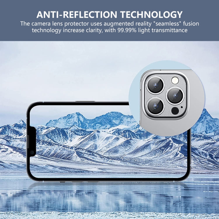 For iPhone 14 Pro / 14 Pro Max ENKAY Hat-Prince Anti-reflection Camera Lens Aluminium Alloy  Tempered Glass Film(Black) - HoMEdemic™ 