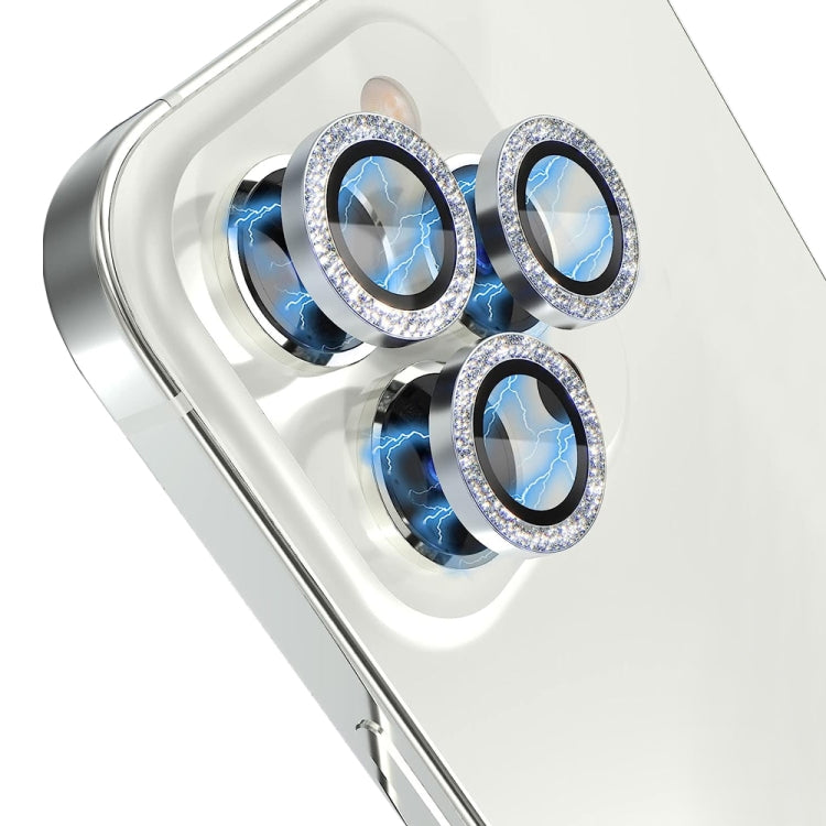 For iPhone 14 Pro / 14 Pro Max NORTHJO Camera Lens Tempered Glass Bling Glitter Metal Ring Film(Silver) - HoMEdemic™ 