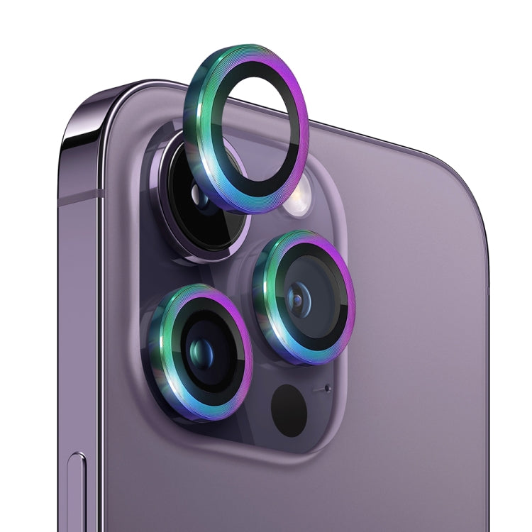 For iPhone 14 Pro / 14 Pro Max NORTHJO Camera Lens Tempered Glass CD Vein Metal Ring Film(Colorful) - HoMEdemic™ 