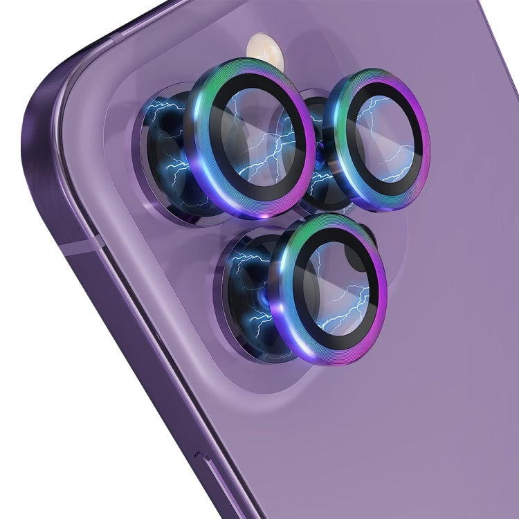 For iPhone 14 Pro / 14 Pro Max NORTHJO Camera Lens Tempered Glass CD Vein Metal Ring Film(Colorful) - HoMEdemic™ 