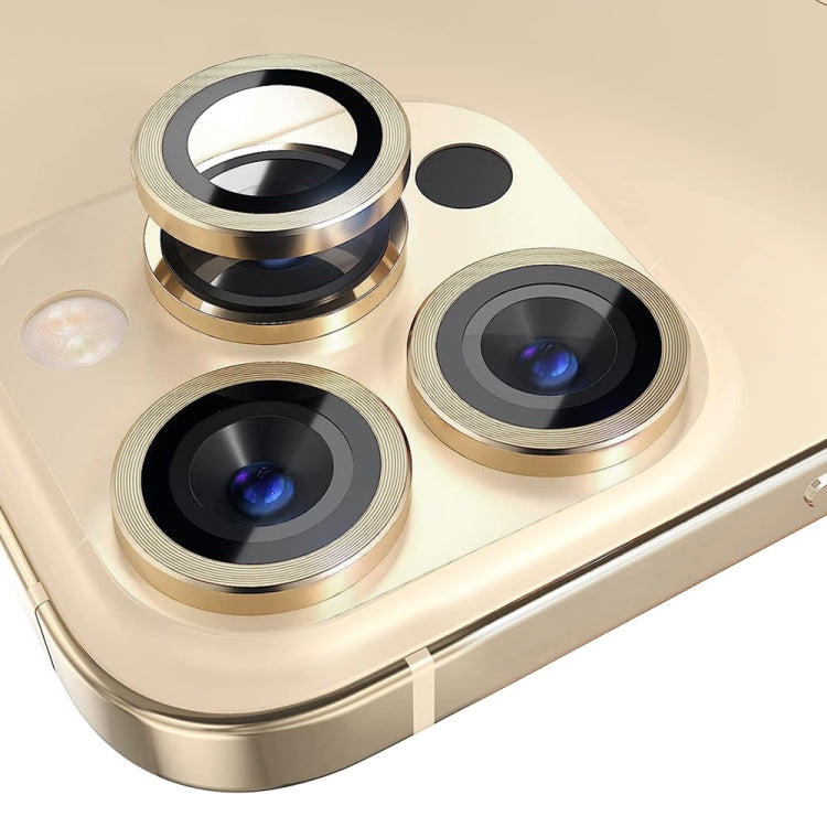 For iPhone 14 Pro / 14 Pro Max NORTHJO Camera Lens Tempered Glass CD Vein Metal Ring Film(Gold) - HoMEdemic™ 