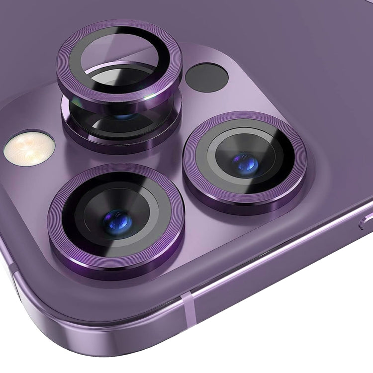 For iPhone 14 Pro / 14 Pro Max NORTHJO Camera Lens Tempered Glass CD Vein Metal Ring Film(Purple) - HoMEdemic™ 