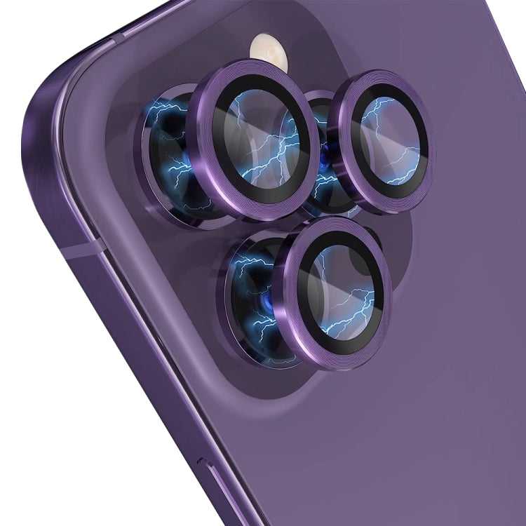 For iPhone 14 Pro / 14 Pro Max NORTHJO Camera Lens Tempered Glass CD Vein Metal Ring Film(Purple) - HoMEdemic™ 