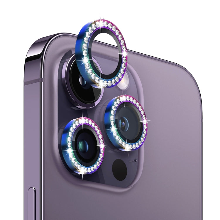 For iPhone 14 Pro / 14 Pro Max NORTHJO Camera Lens Tempered Glass Metal Rhinestone Ring Film(Colorful) - HoMEdemic™ 