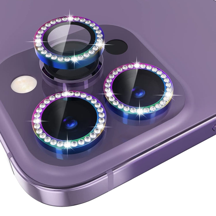 For iPhone 14 Pro / 14 Pro Max NORTHJO Camera Lens Tempered Glass Metal Rhinestone Ring Film(Colorful) - HoMEdemic™ 