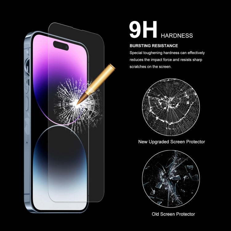 For iPhone 14 Pro 2pcs ENKAY 0.26mm 9H 2.5D Tempered Glass Film - HoMEdemic™ 
