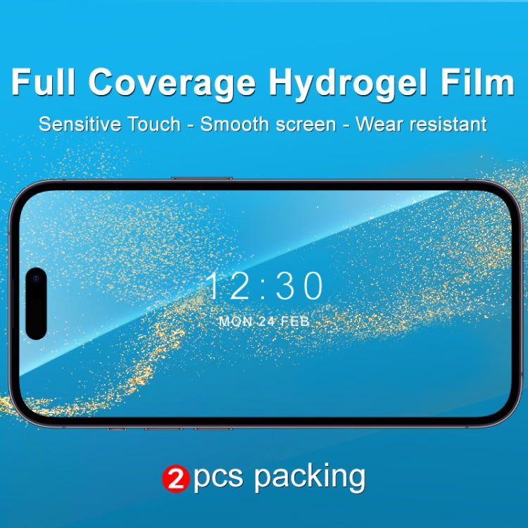 For iPhone 14 Pro 2pcs imak Curved Full Screen Hydrogel Film Protector - HoMEdemic™ 