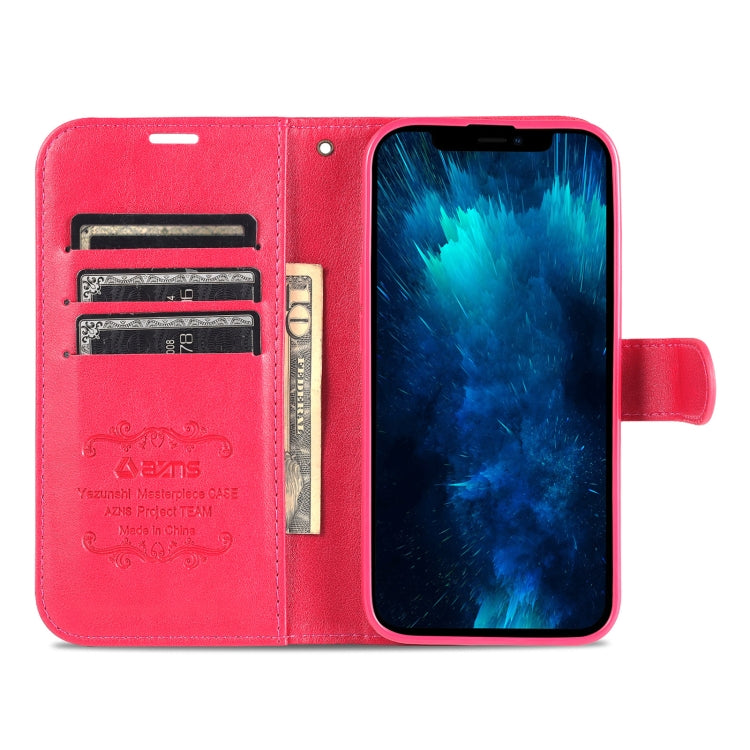 For iPhone 14 Pro AZNS Sheepskin Texture Horizontal Flip Leather Case(Red) - HoMEdemic™ 