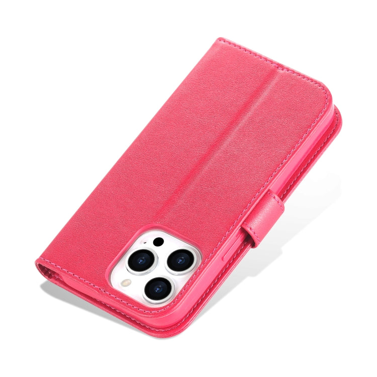 For iPhone 14 Pro AZNS Sheepskin Texture Horizontal Flip Leather Case(Red) - HoMEdemic™ 