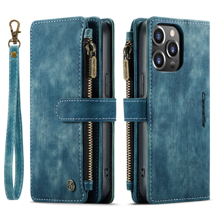 For iPhone 14 Pro CaseMe C30 Multifunctional Phone Leather Case(Blue) - HoMEdemic™ 
