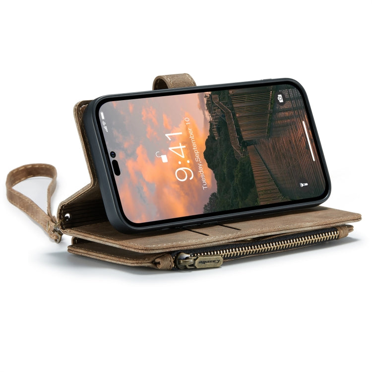For iPhone 14 Pro CaseMe C30 Multifunctional Phone Leather Case(Brown) - HoMEdemic™ 