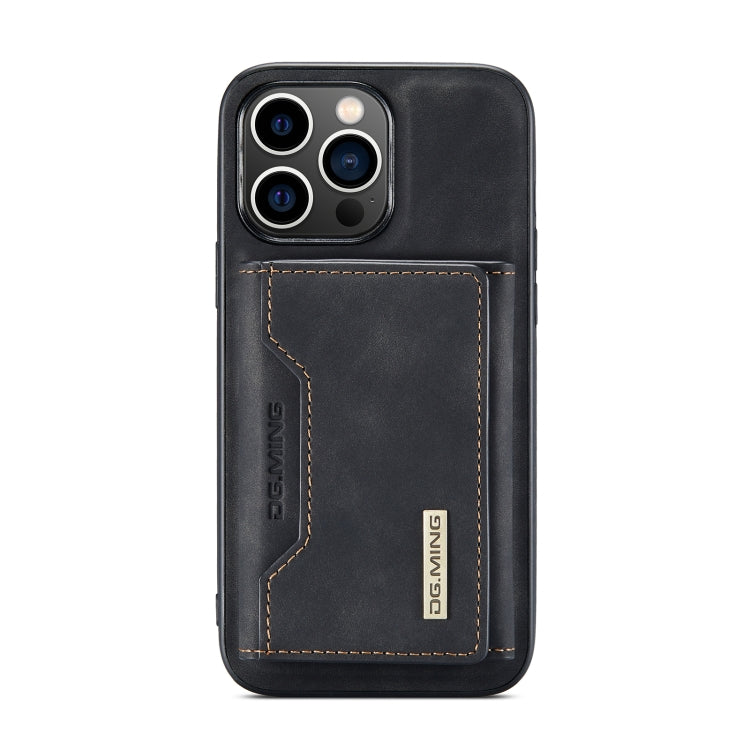For iPhone 14 Pro DG.MING M2 Series 3-Fold Card Bag Leather Case(Black) - HoMEdemic™ 