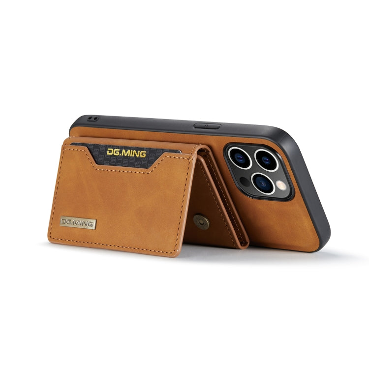 For iPhone 14 Pro DG.MING M2 Series 3-Fold Card Bag Leather Case(Brown) - HoMEdemic™ 