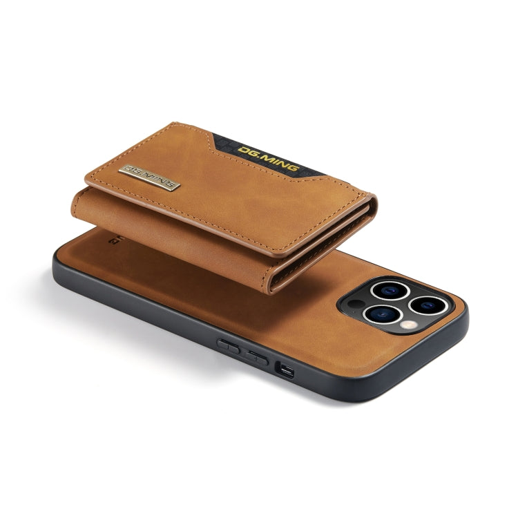 For iPhone 14 Pro DG.MING M2 Series 3-Fold Card Bag Leather Case(Brown) - HoMEdemic™ 