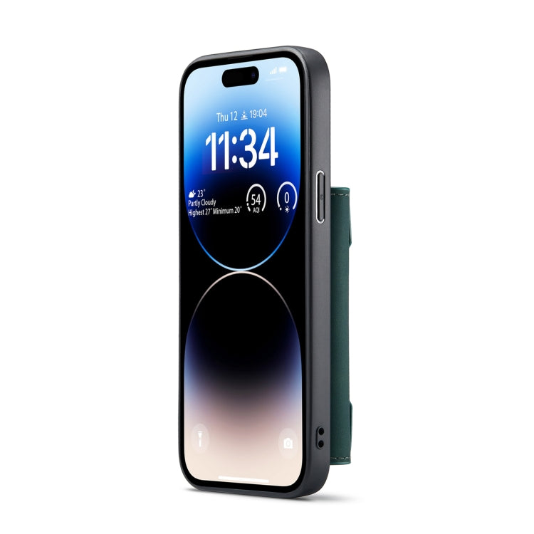 For iPhone 14 Pro DG.MING M2 Series 3-Fold Card Bag Leather Case(Green) - HoMEdemic™ 