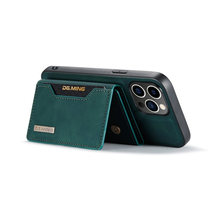 For iPhone 14 Pro DG.MING M2 Series 3-Fold Card Bag Leather Case(Green) - HoMEdemic™ 