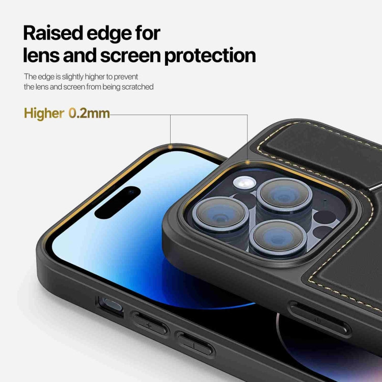 For iPhone 14 Pro DUX DUCIS Rafi II Series MagSafe Magnetic Holder RFID Phone Case(Black) - HoMEdemic™ 