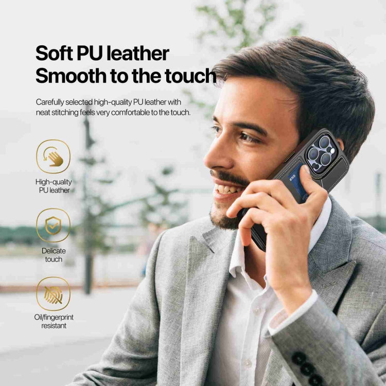 For iPhone 14 Pro DUX DUCIS Rafi II Series MagSafe Magnetic Holder RFID Phone Case(Black) - HoMEdemic™ 