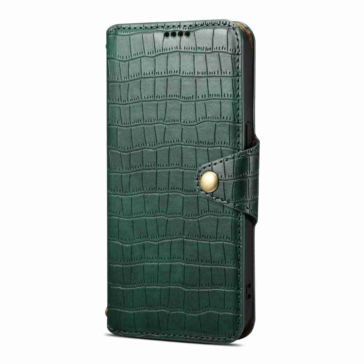 For iPhone 14 Pro Denior Crocodile Texture Oil Edge Leather Phone Case(Green) - HoMEdemic™ 