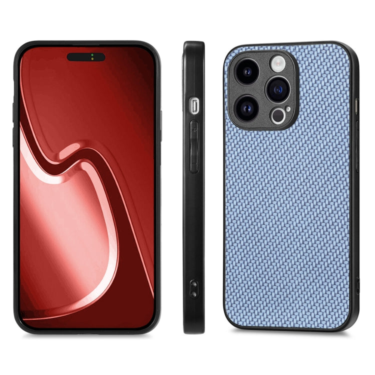 For iPhone 14 Pro ENKAY Fiber Leather Skin PC Phone Case with High Aluminum-silicon Glass Film(Blue) - HoMEdemic™ 